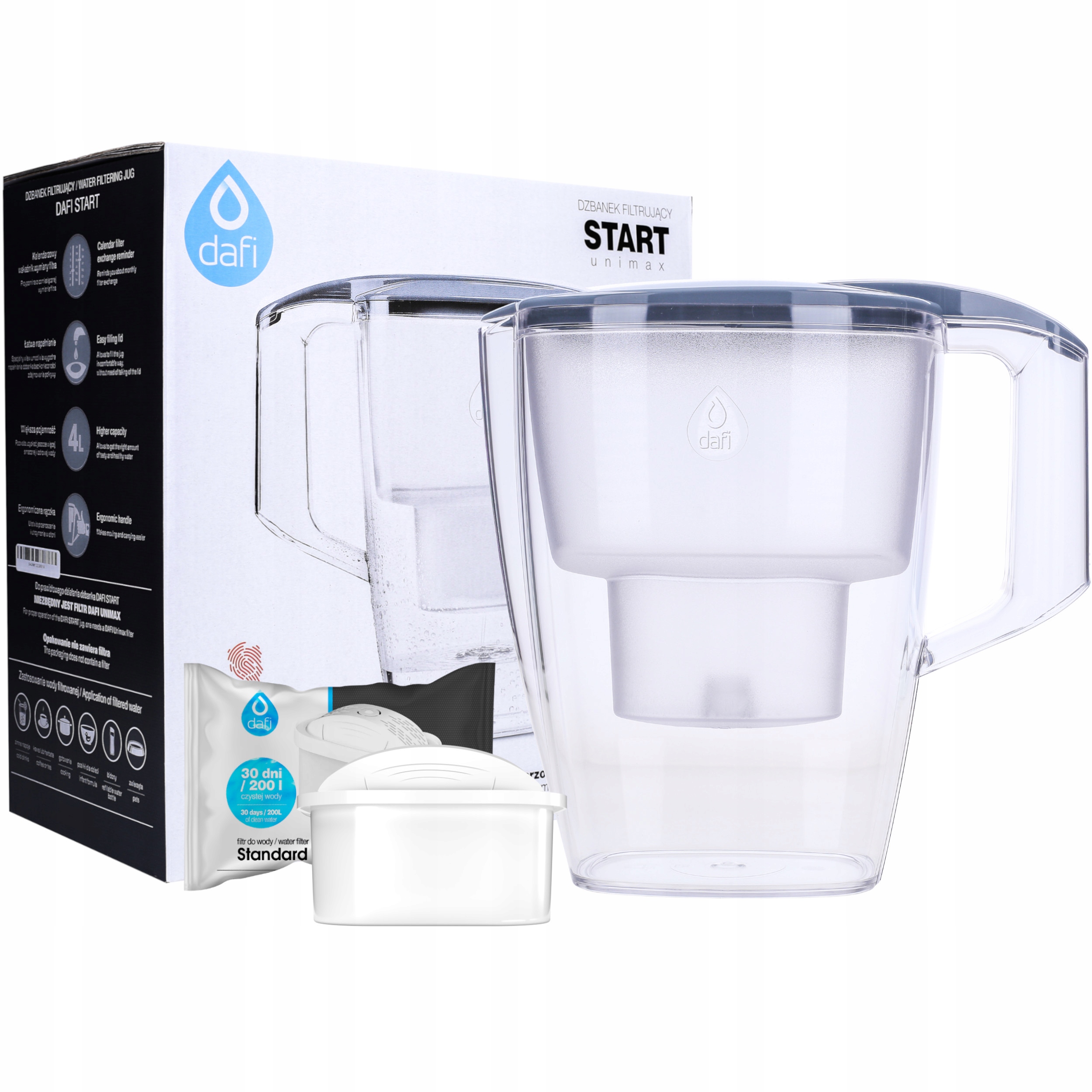 

Dzbanek Dafi 4l 1 x filtr wkład Unimax