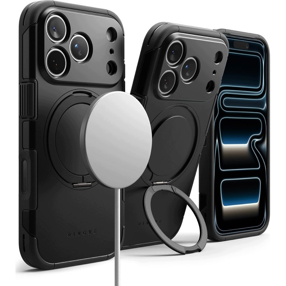 Pouzdro Ringke pro iPhone 18 Pro 17 Pro s kroužkem a stojánkem MagSafe pouzdro 360