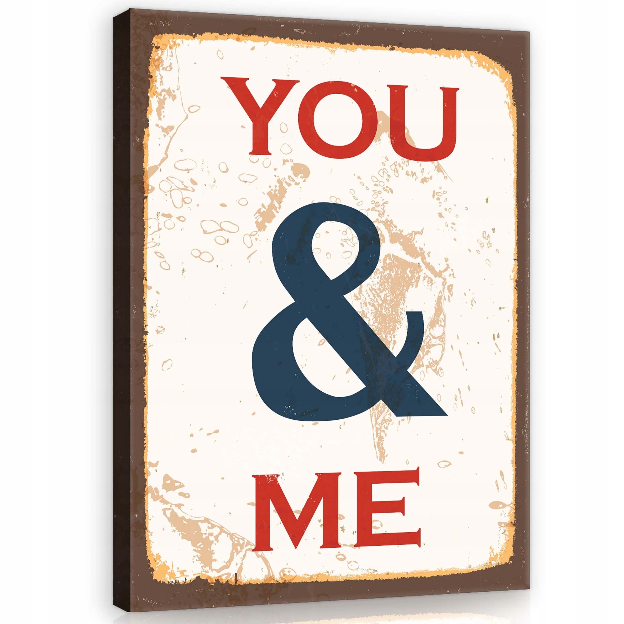 Obraz na plátně 60x80 Nápis You & Me