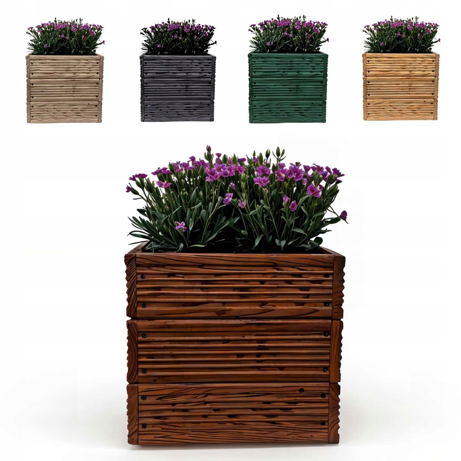 Krabice 30x30x28 cm modřínově hnědá květináč