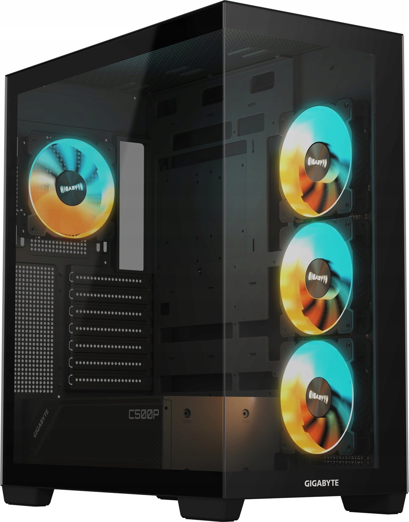 Počítačová Skriňa Gigabyte C500 Panoramic Stealth Midi Tower čierny