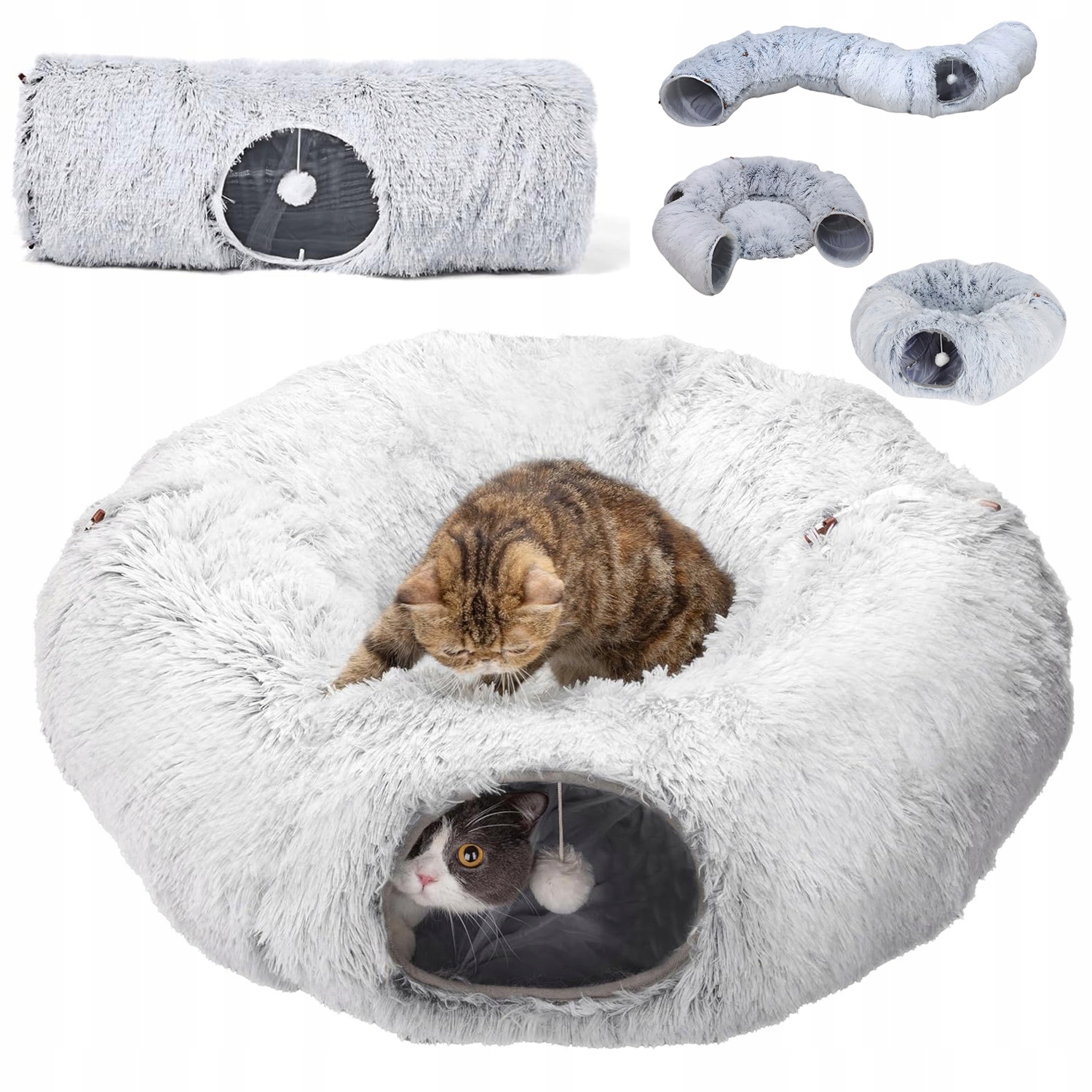 Levně Tunel Pro Kočky Tunel Na Hraní Pro Kočky Tunel Hračka Pro Kočky Skládací Plyš
