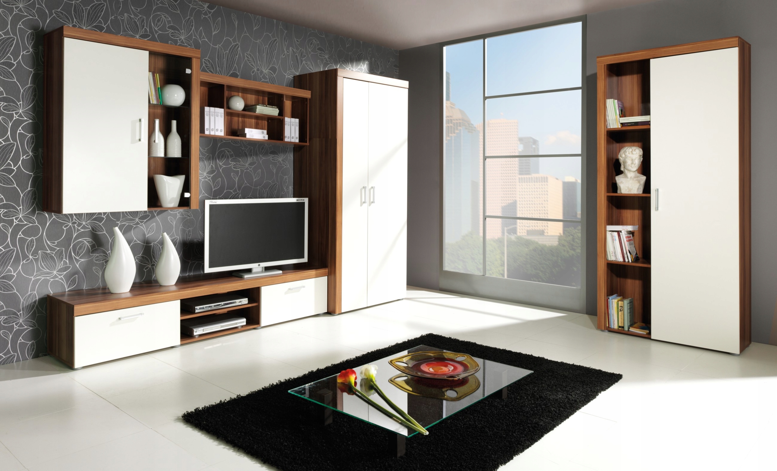 meble SAMBA 01 szafa z drążkiem śliwa / krem Typ drzwi Uchylne