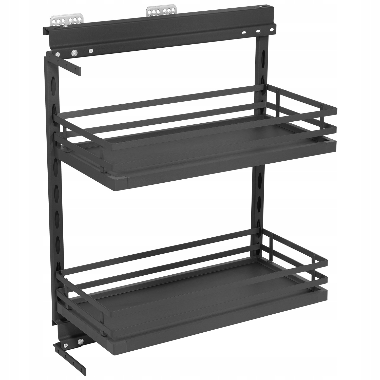 Mini Boční Nákladní Koš Do Skříně 300 MM Grafitový 2 Úrovně MPTJ009FL Amix