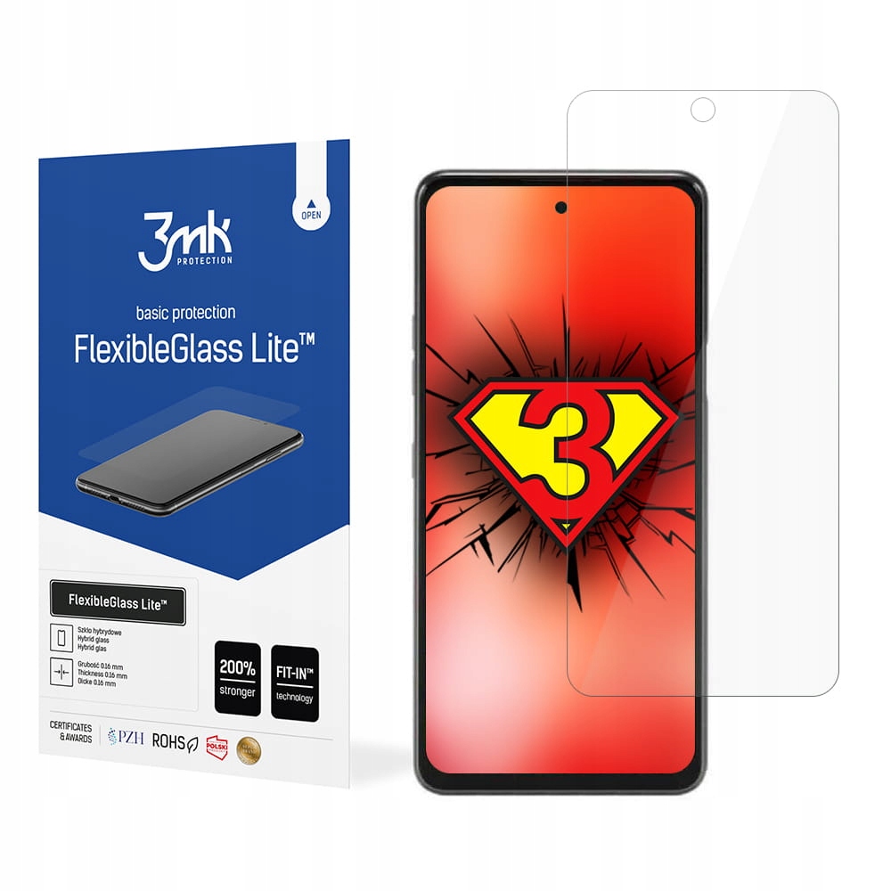 

Niepękające szkło folia do Lg Q92 3mk Glass Lite