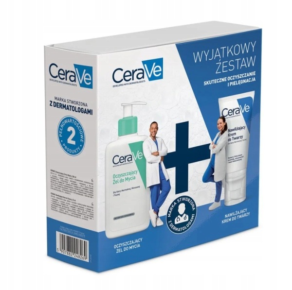CeraVe Face Care Zestaw XMass Żel 236 ml krem do twarzy 52 ml