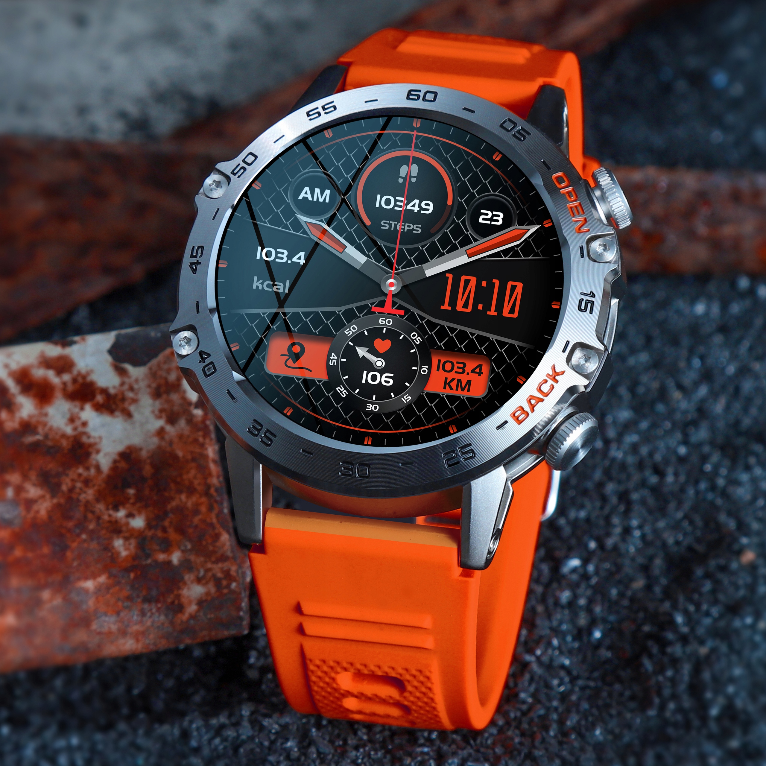 SMARTWATCH ZEGAREK MĘSKI FUNKCJA ROZMÓW POLSKIE MENU KARDIOWATCH + 2 PASKI Rodzaj cyfrowe