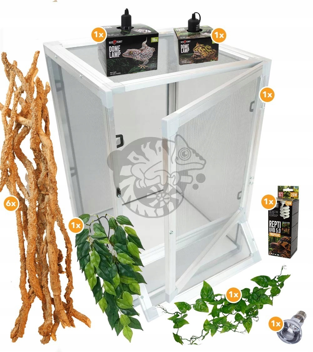 Zestaw do Hodowli Kameleonów 50x50x100 cm