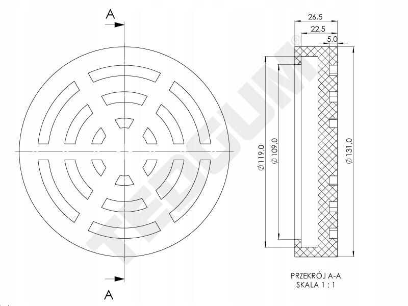 PODKŁADKA PODNOŚNIKA PODNOŚNIK-SAMOCHODOWY Kod producenta TED18550