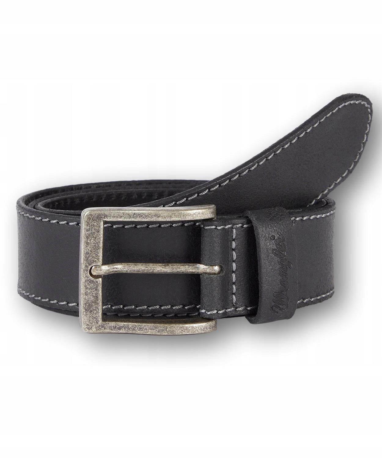 Pásek Wrangler Basic Stitched 112125436 W0081US01 Černý 110