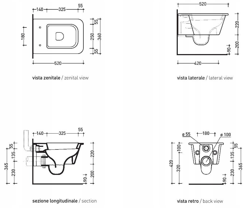 Flaminia Volo Miska WC Wisząca z deską biała Skład zestawu miska + deska