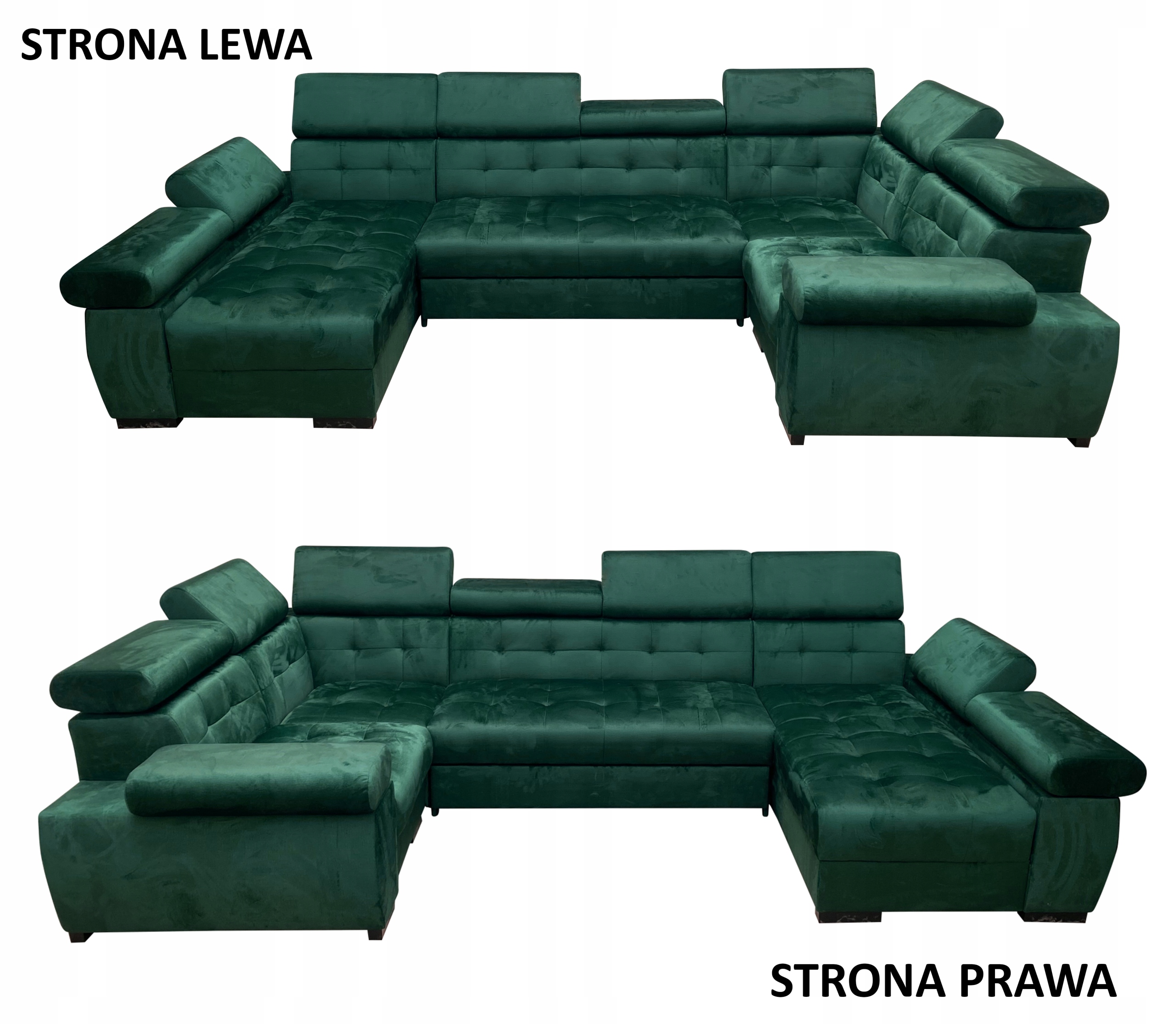 NAROŻNIK ASLAN U 200 RUCHOME ZAGŁÓWKI F.SPANIA Wysokość mebla 79 cm