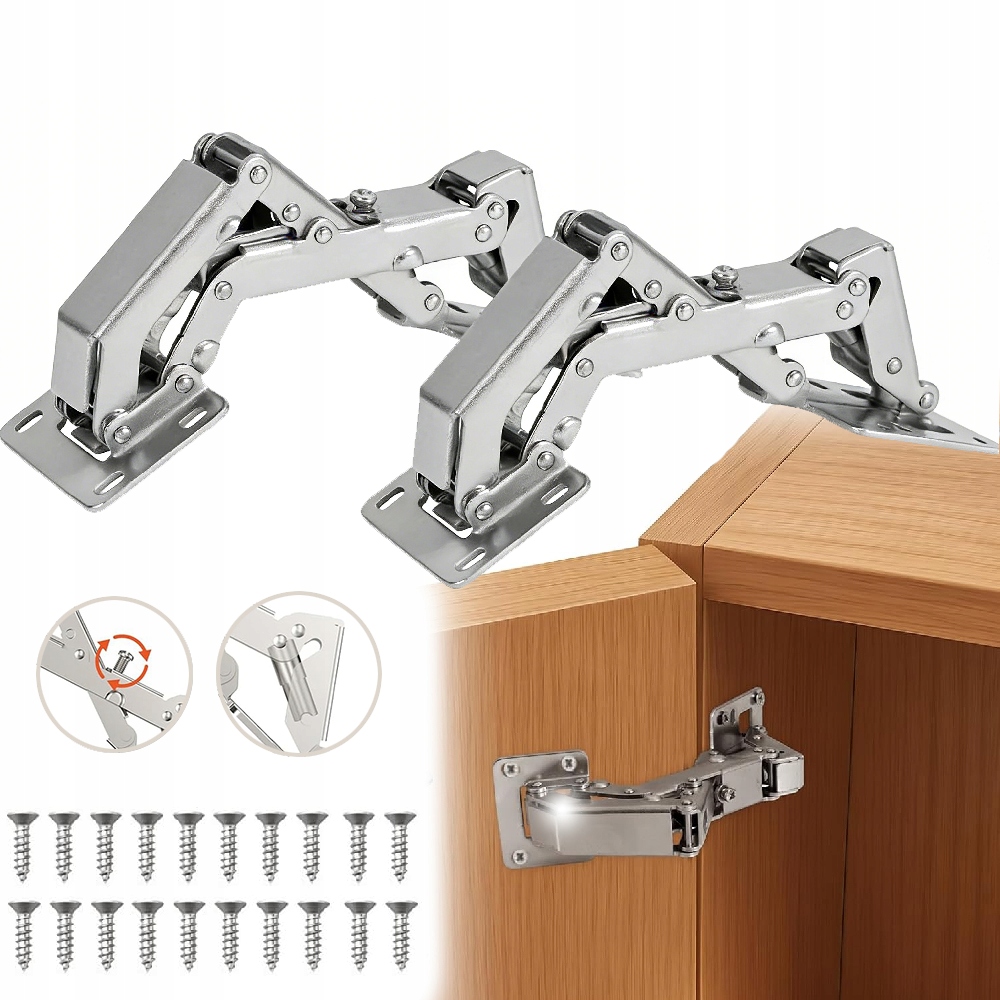 2 SZT ZAWIASY DO SZAFY, ZAWIASÓW 170 STOPNI Z UKRYTYM BUFO DO DRZWI SZAFY