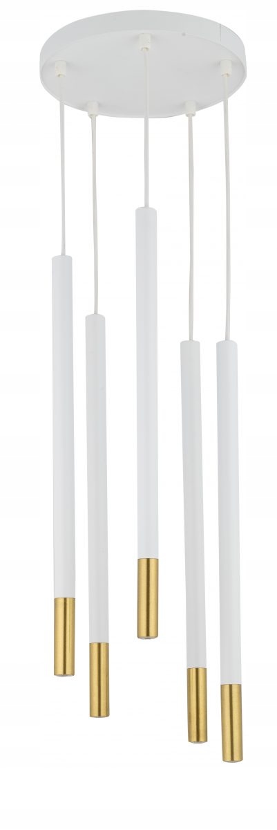 Závesná lampa Sigma Sopel Due 5 biela, biela, zlatá 5xG9 25 cm