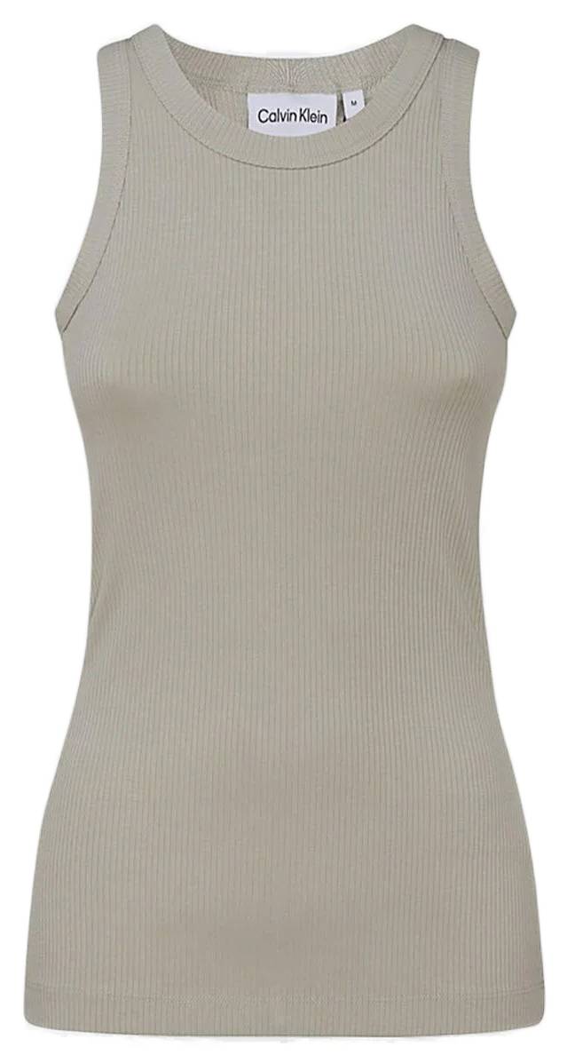 Calvin Klein K20K205045 Pdl Modal Rib Fitted Dámské šedé tílko r.XS