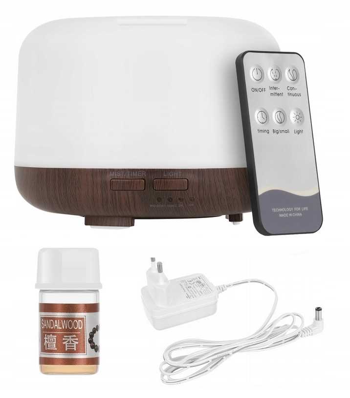 MULTIFUNKCYJNY DYFUZOR ZAPACHOWY NAWILŻACZ LED Z PILOTEM AROMATERAPIA Marka OneShop