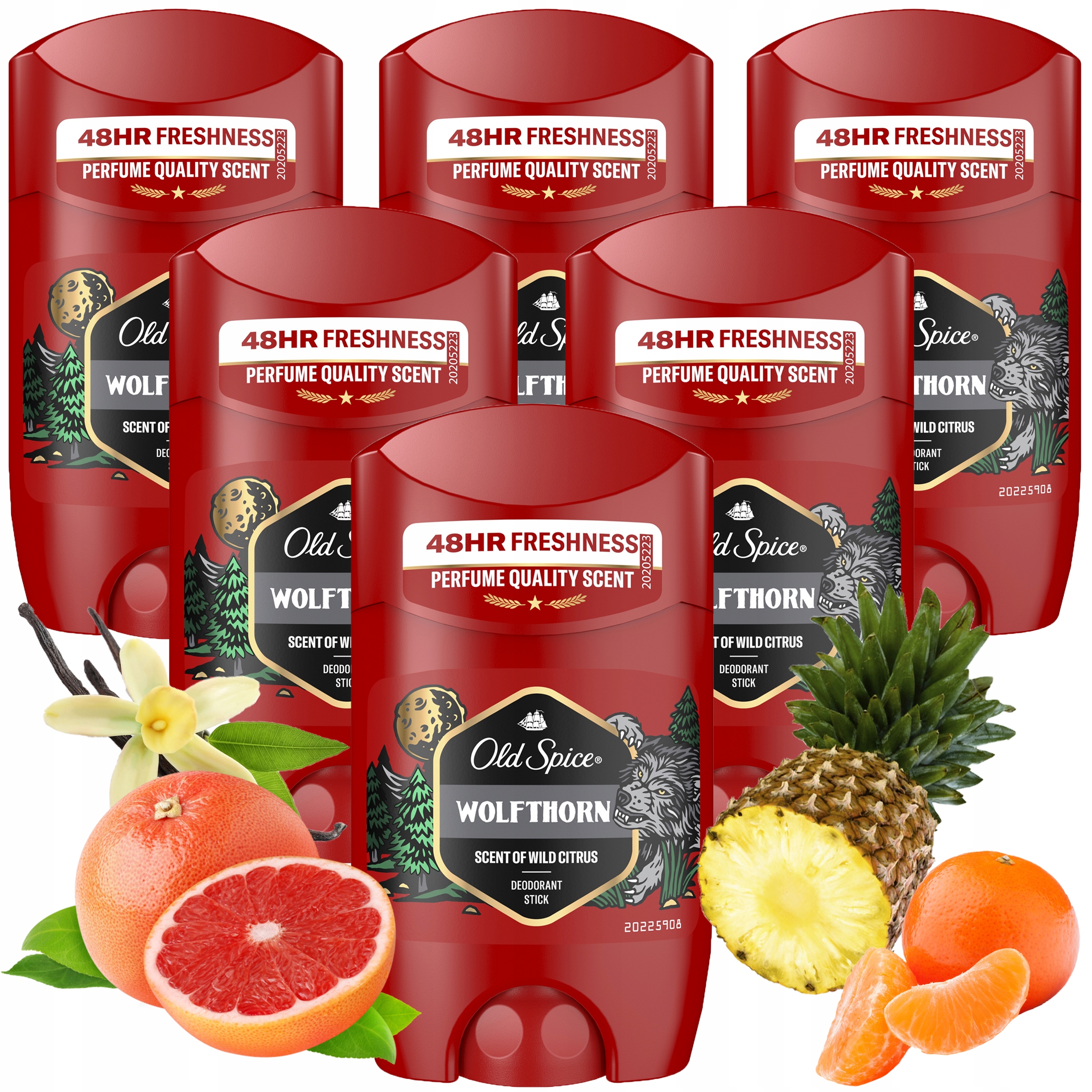 6 x Old Spice Tuhý deodorant Wolfthorn 50 ml pro muže Wild Citrus