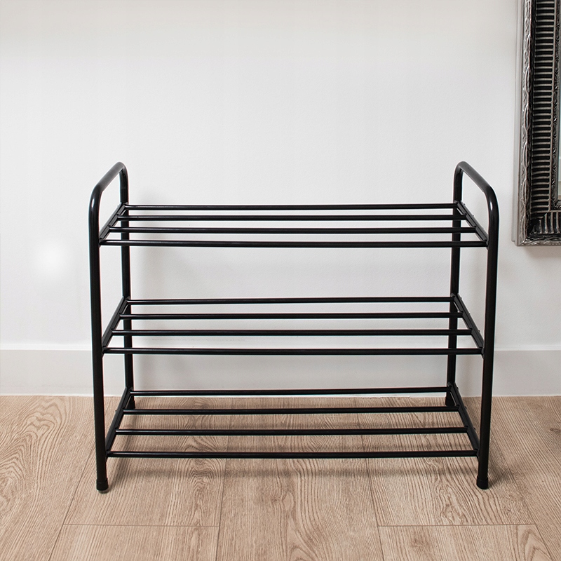 SZAFKA NA BUTY PÓŁKA REGAŁ STOJAK OBUWIE CZARNA SOLIDNA ORGANIZER STOJAK Liczba drzwi bez drzwi