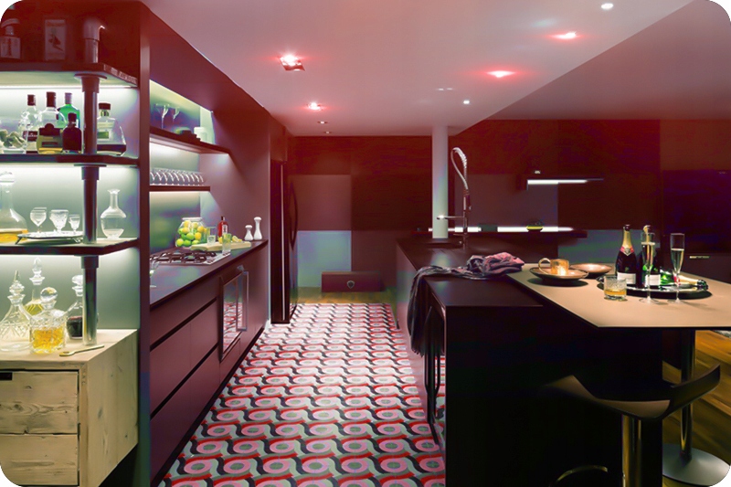 4x HALOGEN LED SUFITOWY Z ŻARÓWKĄ LED RGB PILOTEM Kształt okrągły