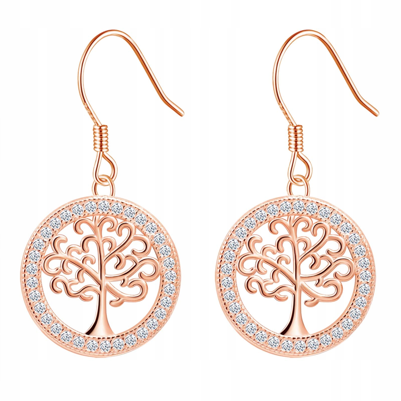 

Piękne złote kolczyki drzewo życia Srebro S925