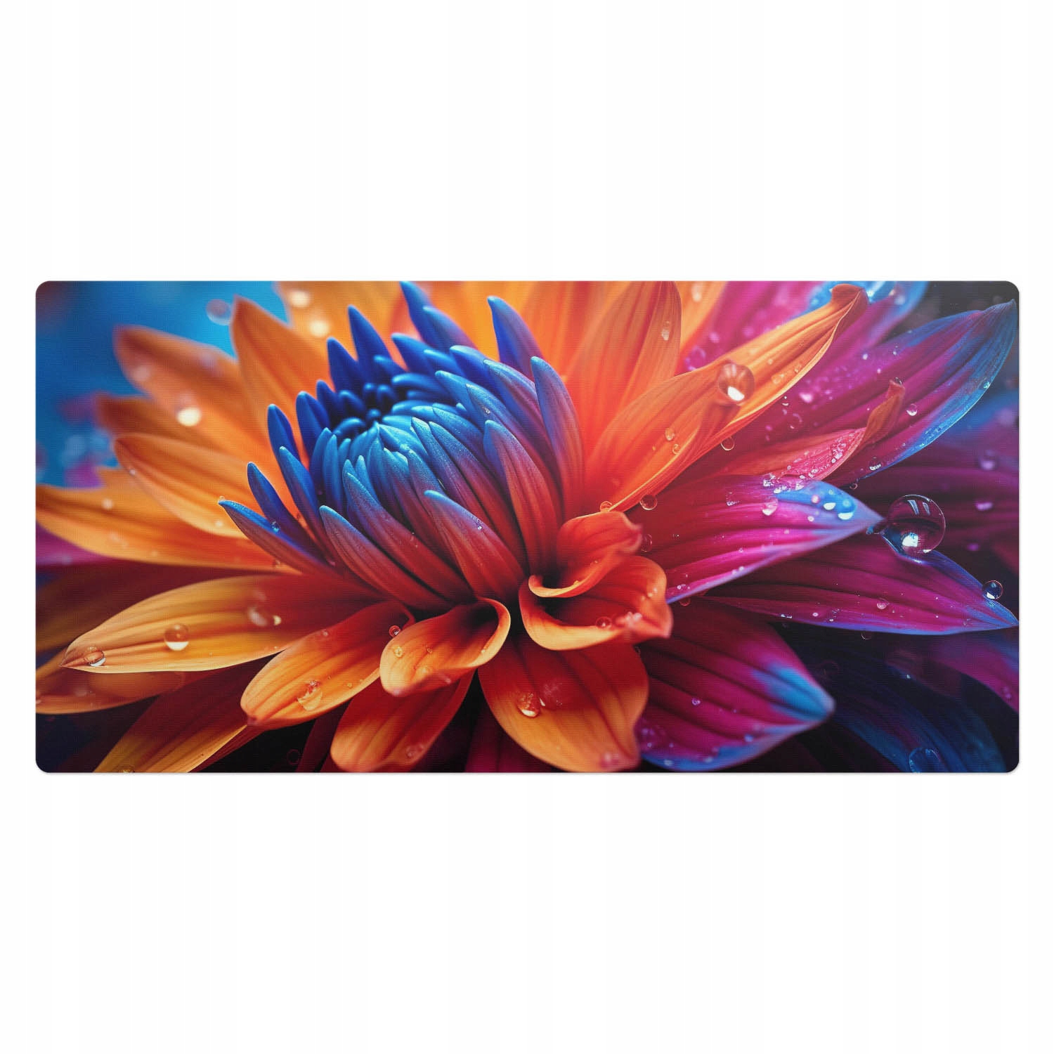 Podložka Ochranná podložka Psací stůl Květinové detaily s kapkami 100 x 50 cm