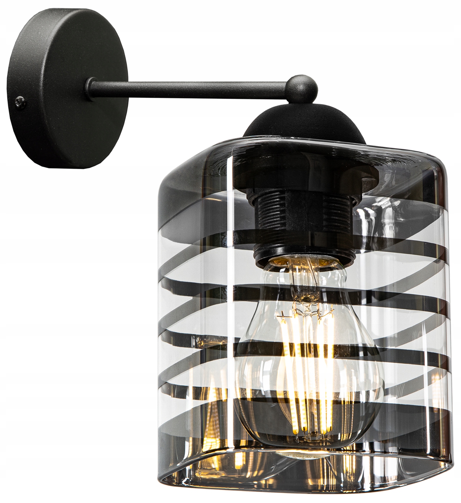 

Nowoczesna Szklana Lampa Ścienna Kinkiet Loft Led