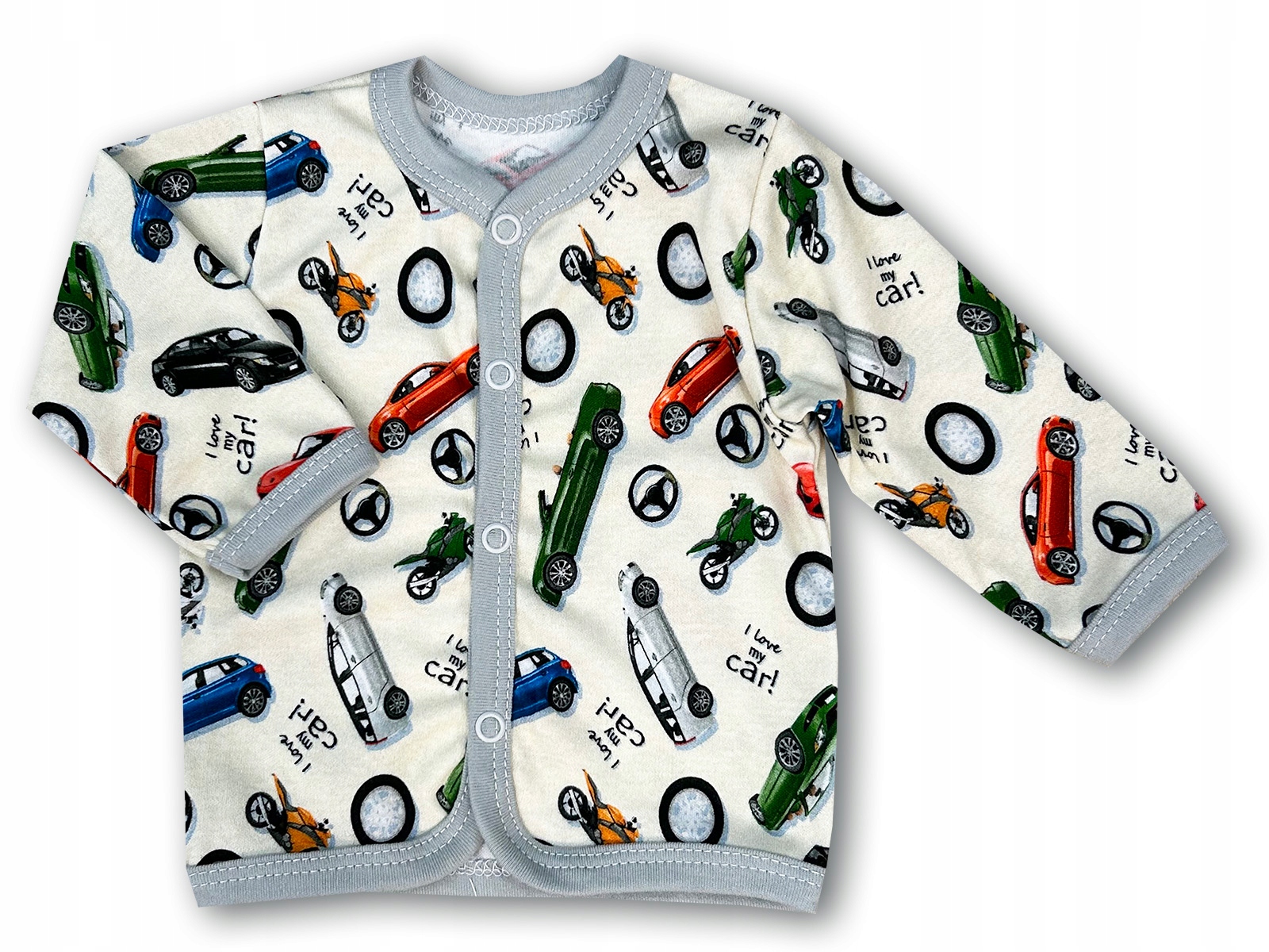 KAFTAN kaftanik 92 KOSZULKA bluzka rozpinana dla dzieci w SAMOCHODY