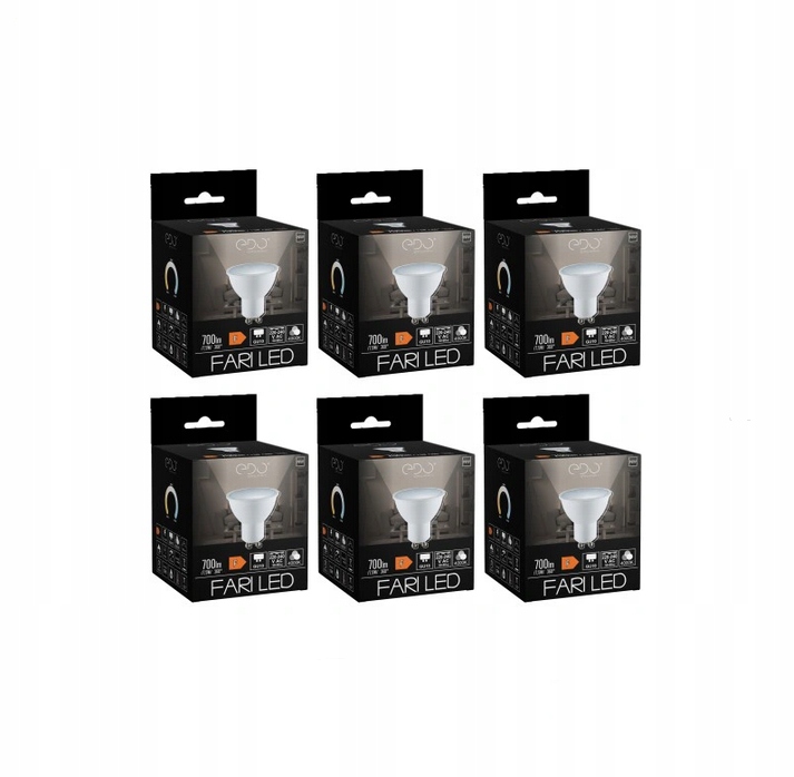 

6x Żarówka Led GU10 7,5W 4000K 120' 700lm Edo
