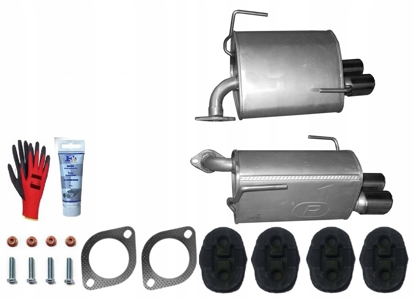 sada tlumičů výfuku pro Subaru Impreza Wrx 2.5STi bonus