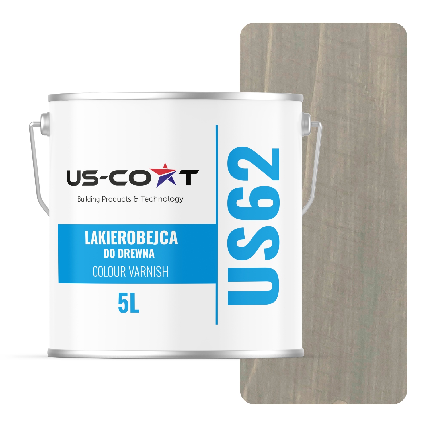 Lak Na Dřevo 3V1 Lazura Barva Šedá Tmavá Polomatná 5 L Ochranná