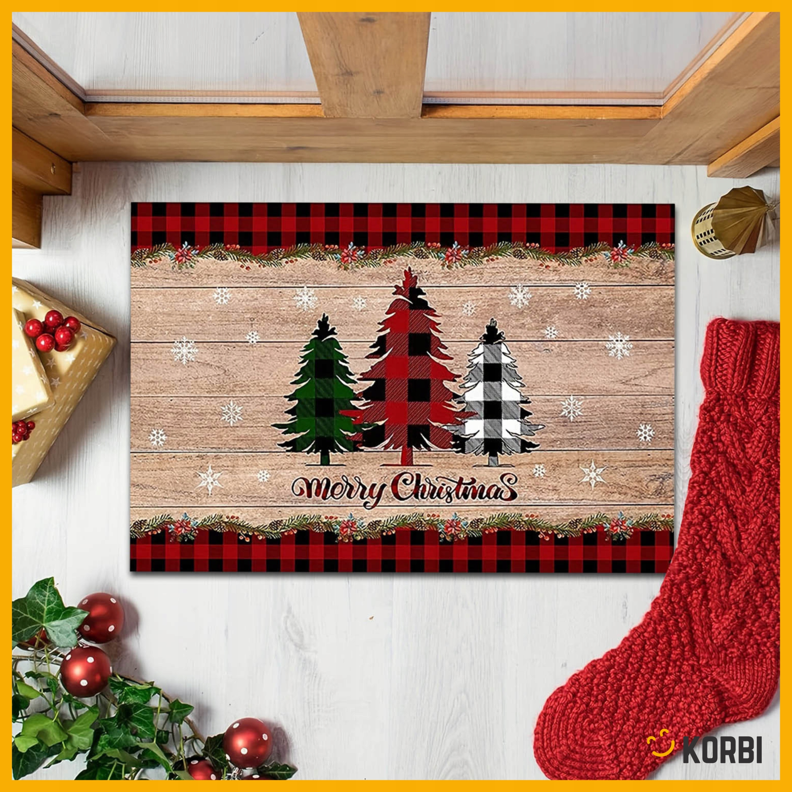 WYCIERACZKA ŚWIĄTECZNA POD DRZWI WEJŚCIOWA WEWNĘTRZNA MATA OZDOBNA 40X60CM Szerokość produktu 40 cm