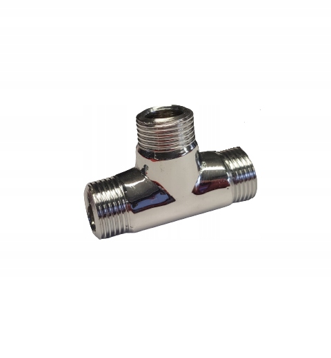 

Trójnik 3/8" 3-NYPLOWY Chrom Gz/gz/gz