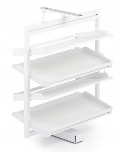 Koš Na Boty Otočný Šatník Skříň Organizér Na Obuv 4 Police Bílý