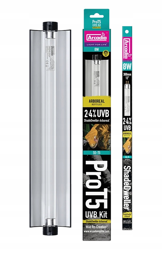 Arcadia Pro T5 Kit Shade Dweller Arboreal Lampa 8W 2,4% Uvb