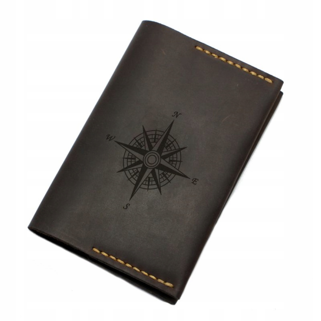 Hnědé kožené handmade pouzdro/peněženka na cestovní pas