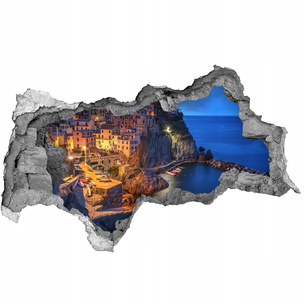 

Fototapeta dziura na ścianę 3d Manarola Włochy
