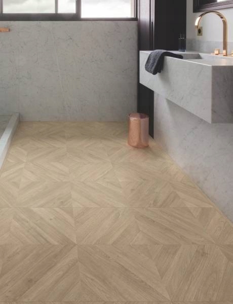 Panele Podłogowe Dąb Chevron Ciemnoszary Wodoodporne AC4 8 mm V2 1.9m2 Szerokość produktu 39.6 cm