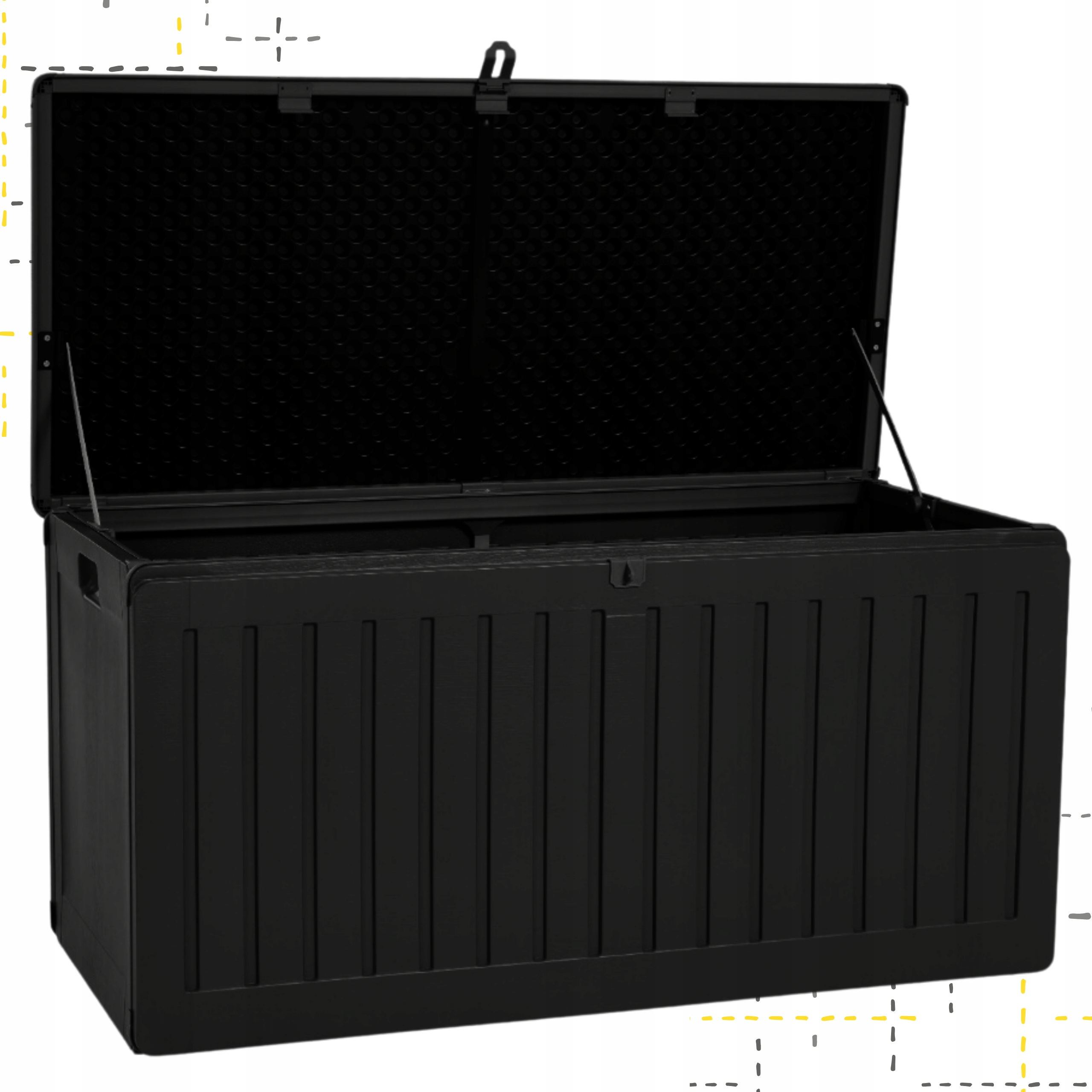 Plonos PL-800 Záhradný box 109 x 51,5 x 55 cm, 270 l, čierny