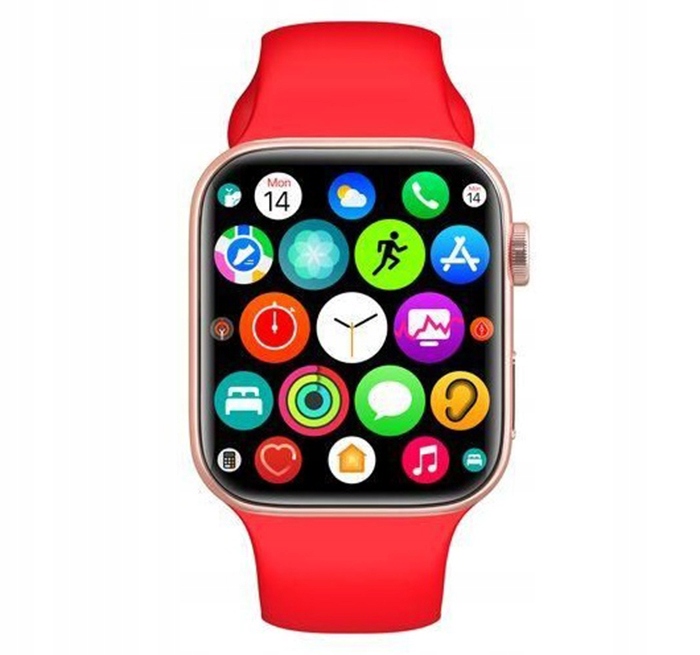 Dětské hodinky MK-Tech chytré hodinky pulzoměr červená barva