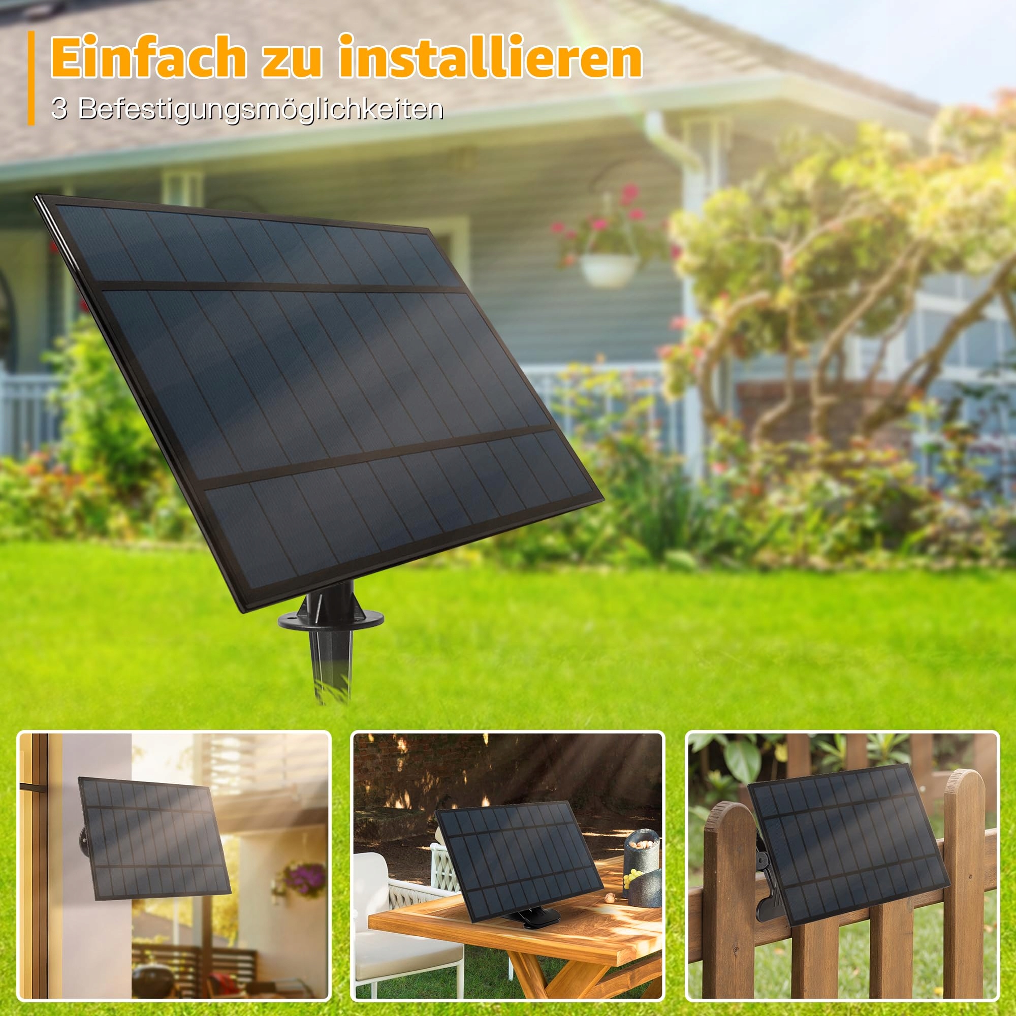 OLLNY Solarna Girlanda Zewnętrzna 10M 17 LED Pilot IP65 Ogród Balkon Party — miniatura 6