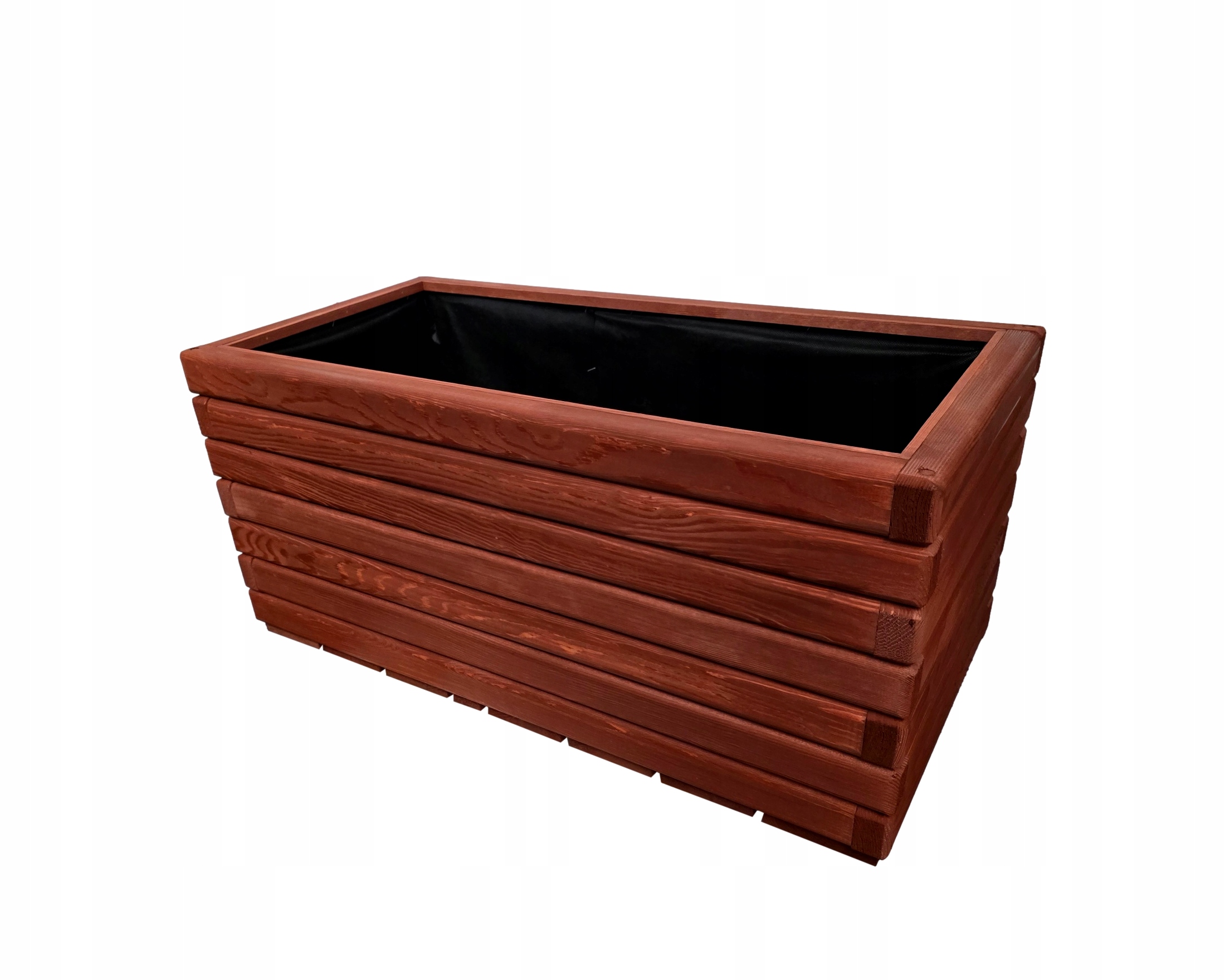 Drevený záhradný kvetináč veľký impregnovaný 80/40/40 cm Red