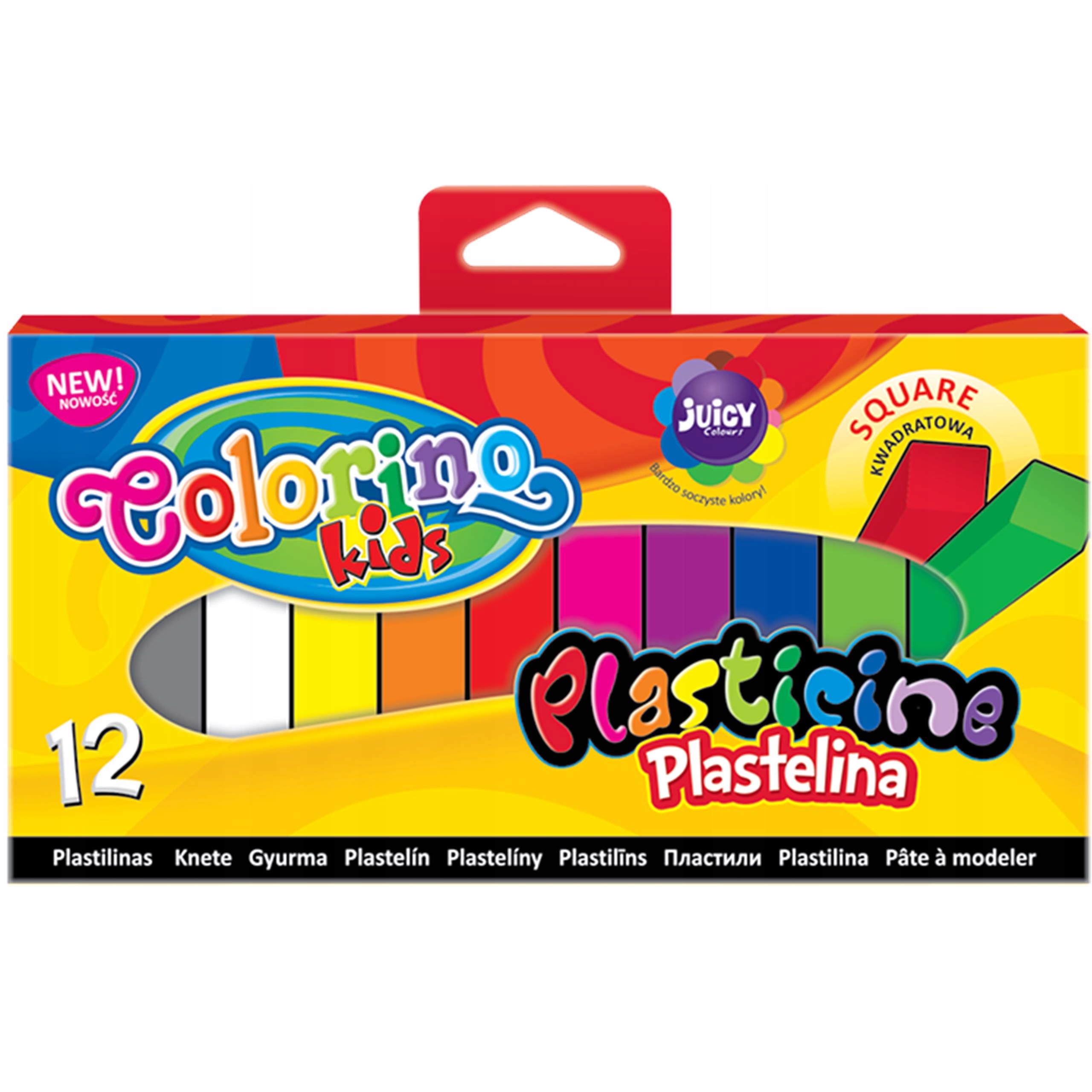 PLASTELINA 12 KOL KWADRATOWA KIDS COLORINO SZKOLNA Kod producenta 57417PTR