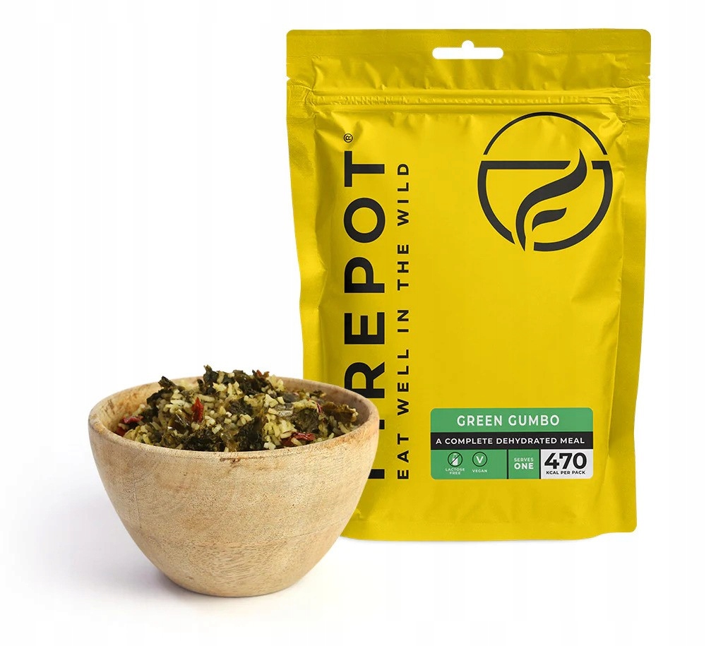 Wegański obiad liofilizowany Firepot Zielony kociołek Gumbo 110 g 470 kcal
