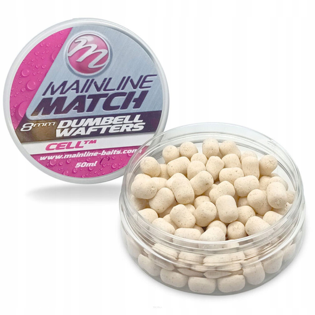 Przynęta Mainline Match Dumbell Wafters 8mm White CellTM