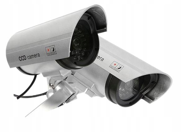 ATRAPA KAMERY REALISTYCZNA Z DIODĄ Kolor srebrny