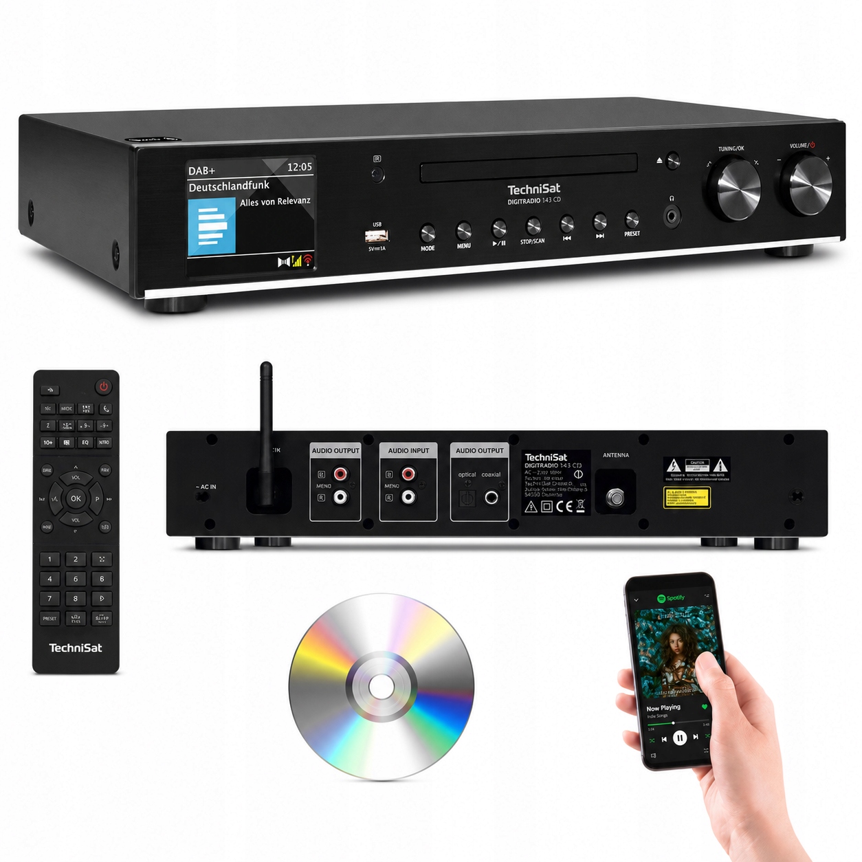 Hi-Fi CD tuner TechniSat Digitradio 143 V3 Internetové rádio Dab Bt Spotify