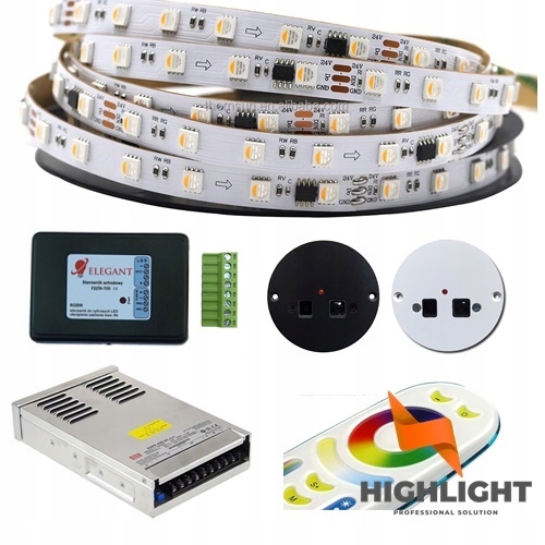 10 m sada schodiskového ovládača Led pásik Rgbw 24V