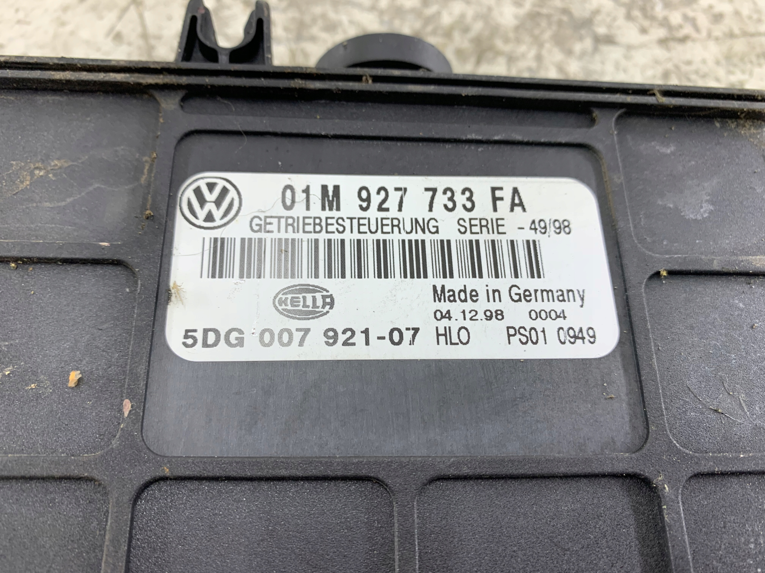 VW GOLF IV AUDI A3 8L 1.9 TDI control unit of the engine 01M927733FA