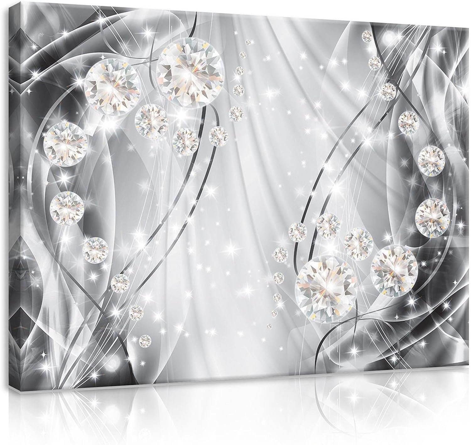 Obraz 80x60 Stříbrný Lesk v minimalistickém stylu do obývacího pokoje a kanceláře