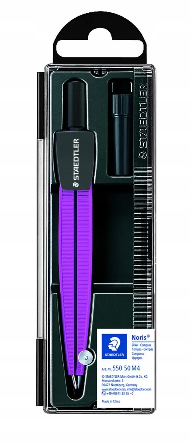 Cyrkiel szkolny z etui na grafity, Staedtler